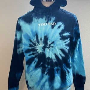 Men's Tie-Dye Hoodie - Blue